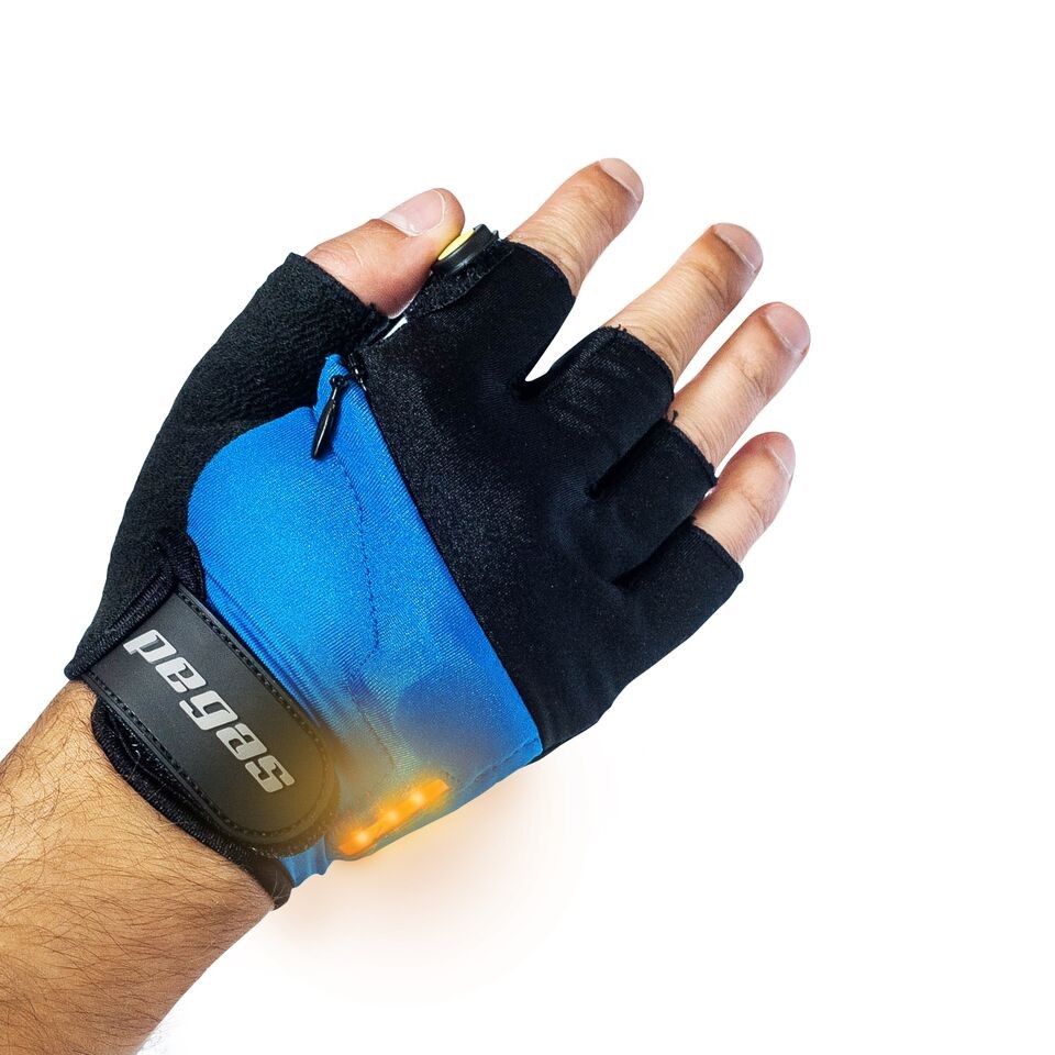 Pegas Manusi cu semnal led L Blue