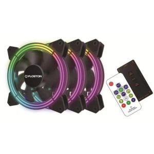 Floston HALO RGB Rainbow LED 120mm Three Fan Pack