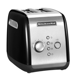 KitchenAid Prajitor de paine 5KMT221EOB Onyx Black, 1100W, 2 sloturi, Negru-Argintiu