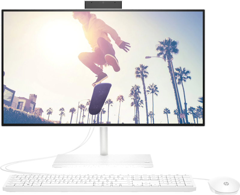 All-In-One PC HP 24-cb1000nq, 23.8 inch FHD, Procesor Intel® Core™ i3-1215U 4.4GHz Alder Lake, 8GB RAM, 256GB SSD, UHD Graphics, Camera Web, no OS