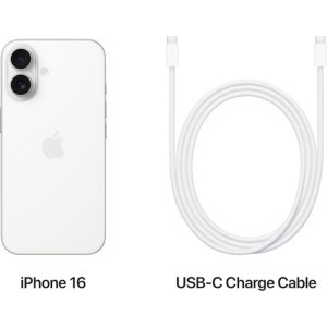 Smartphone Apple iPhone 16, 128GB, 5G, White - PC Garage