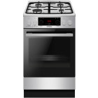 Aragaz Hansa FCMXS593632, 4 arzatoare, Gaz, Aprindere electrica, Grill, 60 cm, Argintiu