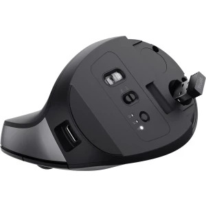 Trust Bayo+ Ergonomic, Silent click, Reincarcabil USB-C, Bluetooth + 2.4 GHz, Black