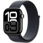 SmartWatch Apple Watch Series 10, Cellular, 46mm Carcasa Aluminium Jet Black, Ink Sport Loop