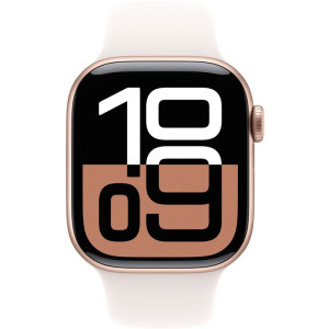Apple Watch Series 10, Cellular, 46mm Carcasa Aluminium Rose Gold, Light Blush Sport Band - M/L