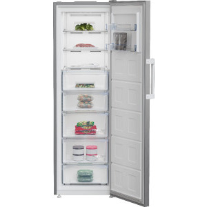 Beko Congelator B5RFNE314XB, 286 L, Clasa E, No Frost, ProSmart Inverter, MaxStore, Usi reversibile, 186 cm, Argintiu