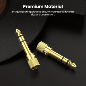 Ugreen 1x Jack 6.35 mm Male - 1x Jack 3.5 mm Female, auriu
