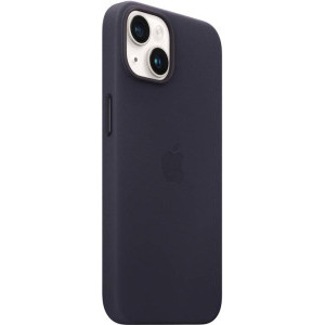 Apple Protectie pentru spate, material piele, cu MagSafe pentru iPhone 14 Plus, culoare Ink