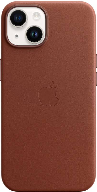 Apple Protectie pentru spate, material piele, cu MagSafe pentru iPhone 14 Plus, culoare Umber