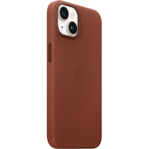 Apple Protectie pentru spate, material piele, cu MagSafe pentru iPhone 14 Plus, culoare Umber