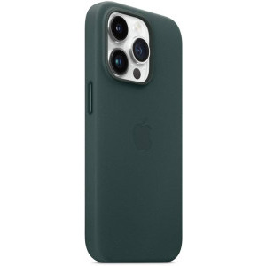 Apple Protectie pentru spate, material piele, cu MagSafe pentru iPhone 14 Pro Max, culoare Forest Green