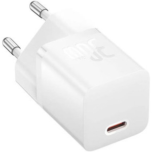 Baseus GaN5, 1x USB-C, Fast Charger 30W, White