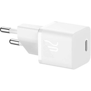 Baseus GaN5, 1x USB-C, Fast Charger 20W, White
