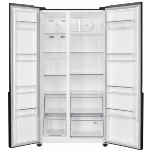 Heinner HSBS-HM532NFGBKE++, 532 L, Clasa E, No Frost, Inverter, Display LED, Iluminare LED, 177 cm, Negru