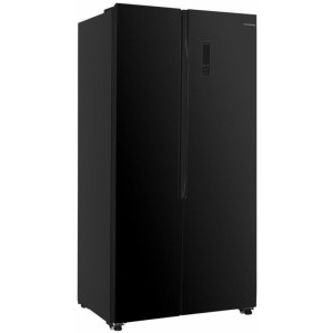 Heinner HSBS-HM532NFGBKE++, 532 L, Clasa E, No Frost, Inverter, Display LED, Iluminare LED, 177 cm, Negru