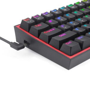 Redragon Fizz Black RGB Mecanica Red Switch