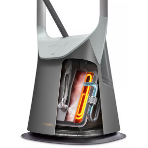 Philips Aparat de calcat vertical Seria 8000 All in One GC628/80, 2400W, 90g/min, Gri/Alb