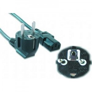 Cablu componente Gembird Schuko Male - IEC 320 C13 Female, 1.8m, negru