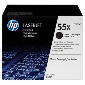 HP Toner 55X Black Twin-Pack
