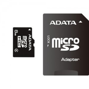 ADATA Micro SDHC 8GB Clasa 4 + Adaptor SD