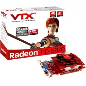 VTX3D Radeon HD5670 512MB GDDR5 128-bit v2