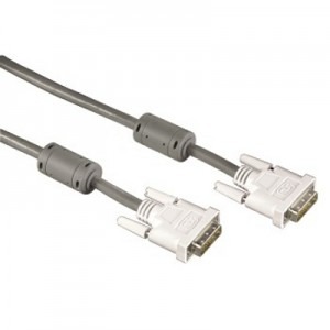 Hama DVI-D Male - DVI-D Male, Dual Link, 3m, alb