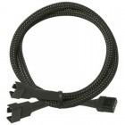 Nanoxia 4-pin Fan Female - 2x 4-pin Fan Male, 0.3m, negru