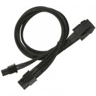 Nanoxia 6-pin PCI-E Male - 6+2-pin PCI-E Female, 0.3m, negru