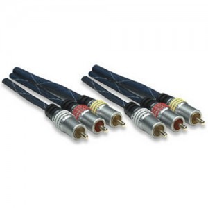Manhattan 3x RCA Male - 3x RCA Male, 4.8m, albastru