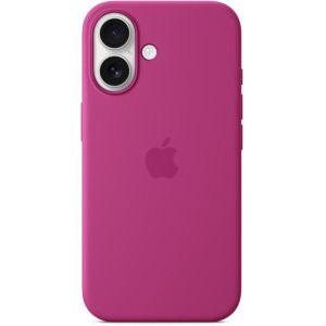 Apple Protectie pentru spate, material silicon, cu MagSafe pentru iPhone 16, culoare Fuchsia