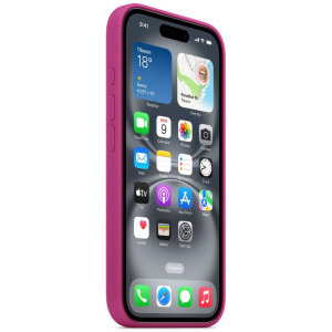 Apple Protectie pentru spate, material silicon, cu MagSafe pentru iPhone 16, culoare Fuchsia