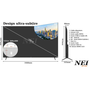 Nei Smart TV 75NE6901 Seria NE6901 189cm negru 4K UHD