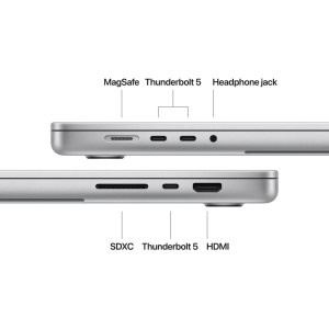 Apple 16.2'' MacBook Pro 16 Liquid Retina XDR, Apple M4 Pro chip (14-core CPU), 24GB, 512GB SSD, Apple M4 Pro 20-core GPU, macOS, Silver, INT keyboard, 2024