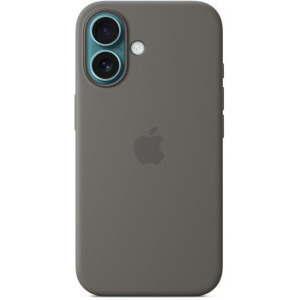 Apple Protectie pentru spate, material silicon, cu MagSafe pentru iPhone 16 Plus, culoare Stone Gray