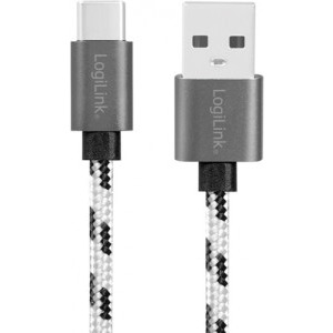 Cablu de date / adaptor Logilink CU0201, USB-A Male la USB-C Male, Set 3 cabluri, 0.5 m / 1 m / 2 m, White/Black