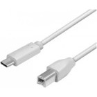 Cablu periferice Logilink CU0160 USB-C 2.0 Male la USB tip B 2.0 Male, 1 m, Gri