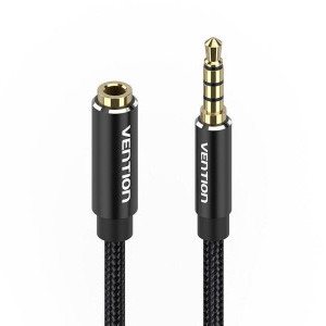 Vention Jack 3.5 mm Male - Jack 3.5 mm Female, 2m, negru