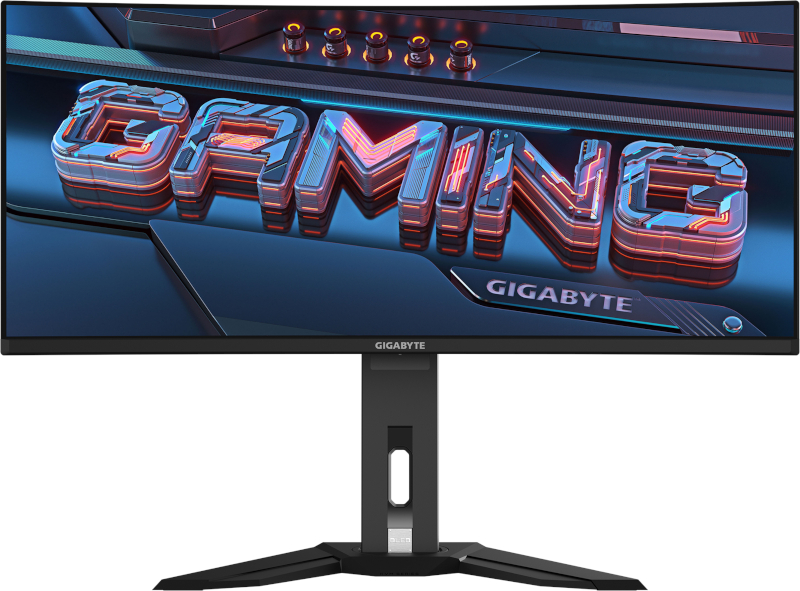 Monitor LED GIGABYTE MO34WQC Curbat 34 inch UWQHD QD-OLED 0.03 ms 175 Hz USB-C HDR