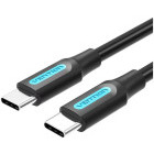 Cablu de date / adaptor Vention USB-C Male la USB-C Male, 3 m, Black, amperaj maxim suportat 3A