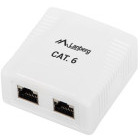 Accesoriu retea Lanberg Priza dubla ecranata CAT6 FTP montaj aparent