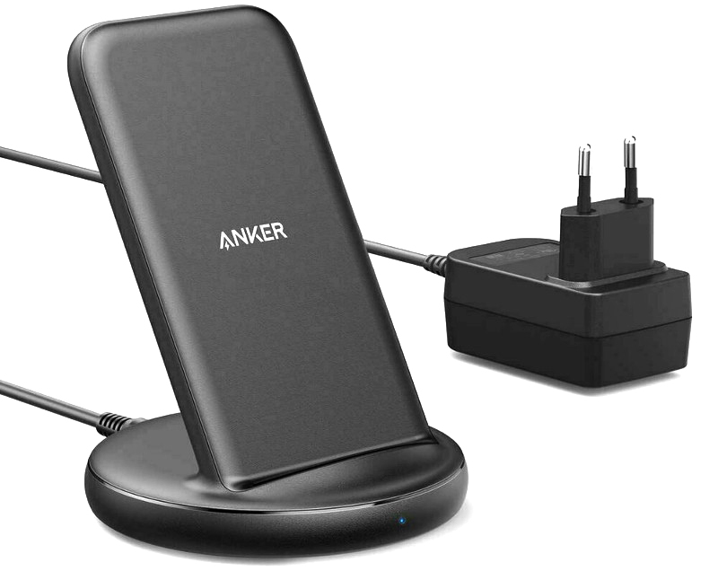 Incarcator wireless Anker PowerWave II Stand, 15W, Black + incarcator retea