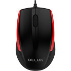 Mouse Delux M321BU Black-Red