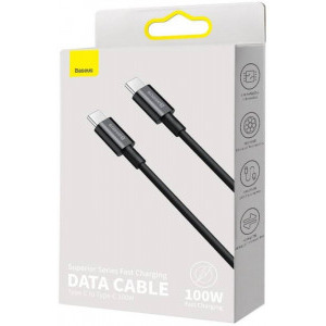 Baseus Superior CATYS-C01, USB-C Male la USB-C Male, 2 m, Black