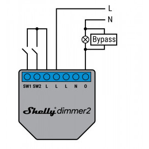 Shelly Bypass, Compatibil cu Shelly 1L & Dimmer 2