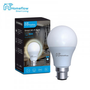Homeflow Bec inteligent LED Wireless B-5005, B22, 9W(60W), 806lm, Control de pe telefonul mobil