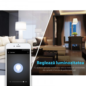 Red Sun Bec inteligent LED RGB RS-SW-LB-A21, wifi, control de pe aplicatie mobila
