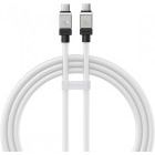 Cablu de date / adaptor Baseus Coolplay, USB-C Male la USB-C Male, 100W, 1 m, White
