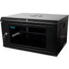 Spacer SPCW-6U-450-BK-02 6U, Wall mount, 500 x 450 mm, Glass door, Negru