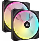 Ventilator Corsair iCUE LINK QX140 RGB 140mm Starter Kit Black Two Fan Pack