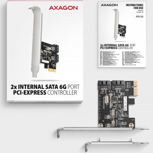AXAGON PCES-SJ2 1x PCI-E Male - 2x SATA-III Male
